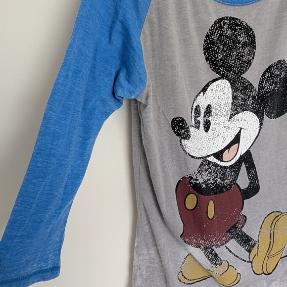 Mickey Mouse Raglan Baseball TShirt Ladies Size Large Disney World Lightweight - Picture 4 of 7
